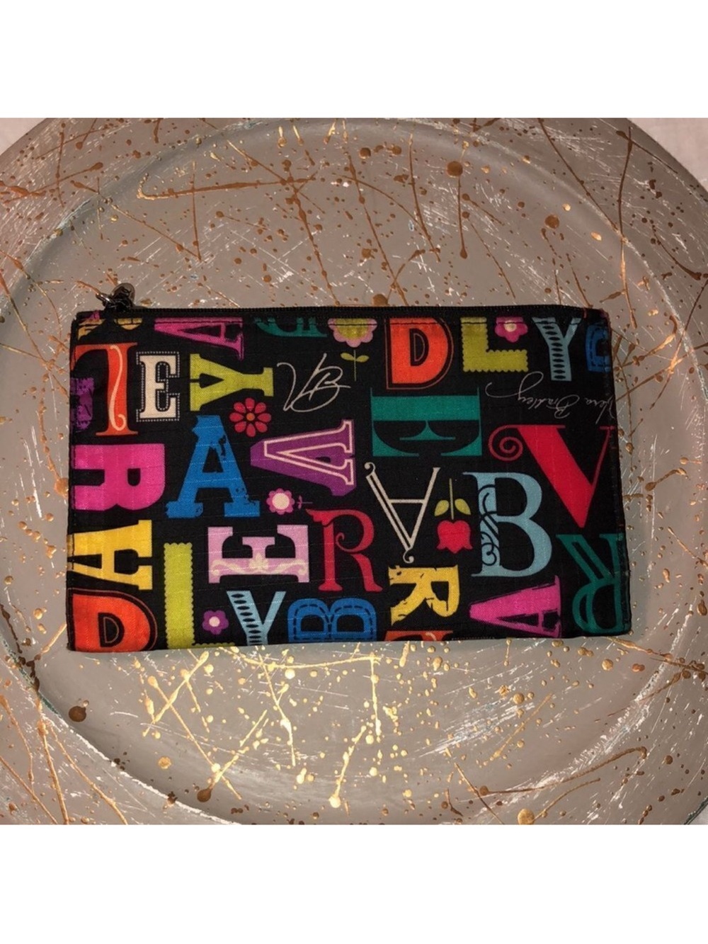 𝑽𝒆𝒓𝒂 𝑩𝒓𝒂𝒅𝒍𝒆𝒚 From A to Vera Logo Frill Magnetic Double Zip Wallet